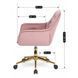 Стул офисный поворотный бархатный MEBEL ELITE MILAN Velvet Розовый / Золотой