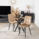 Стіл MEBEL ELITE LAUREN 60X60 Дуб золотий / Чорний
