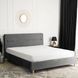 Кровать бархатная MEBEL ELITE BOND Velvet 160x200см Серый