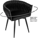 Стілець поворотний оксамитовий MEBEL ELITE LILI Velvet Чорний