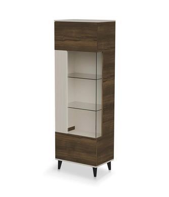 Витрина RANDOM W-1 Halmar Кашемир/Орех фотография