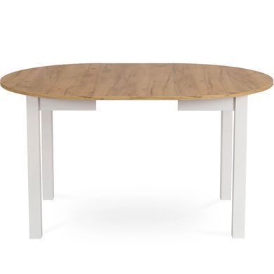 Стол кухонный раскладной MEBEL ELITE HARRY 102(142)х102 Дуб крафт/ Белый фотография