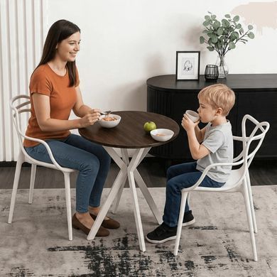 Стол MEBEL ELITE LAUREN 60X60 Орех/белый фотография