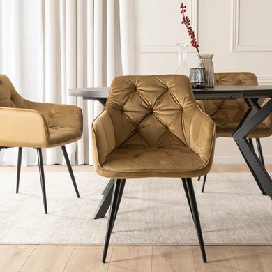 Стул MEBEL ELITE MODESTO Velvet Горчица фотография