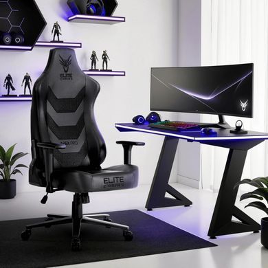 Стілець офісний поворотний MEBEL ELITE APEX Чорний фотографія