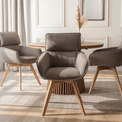 Стілець поворотний MEBEL ELITE DIAS Коричневий фотографія