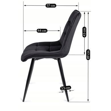 Комплект стол раскладной MEBEL ELITE CLARK 120(160)х80 см Дуб артизан/черный +4 стула RIO Черный фотография