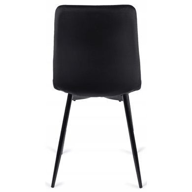 Комплект стола MEBEL ELITE HARRY 102(142)х102 см дуб Craft/черный, и 6 черных стульев PERU фотография