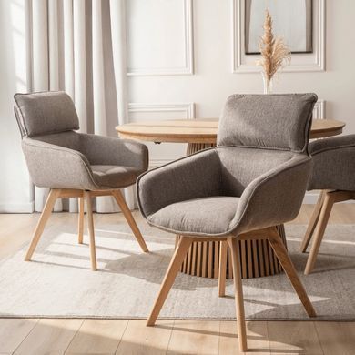 Стілець поворотний MEBEL ELITE DIAS Коричневий фотографія