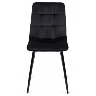 Комплект стола MEBEL ELITE HARRY 102(142)х102 см дуб Craft/черный, и 6 черных стульев PERU фотография