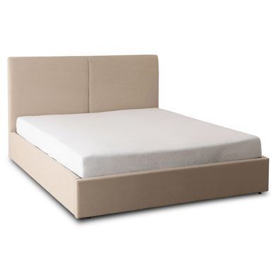 Ліжко двоспальне MEBEL ELITE MARSYLIA Sztruks 180x200 см Беж фотографія