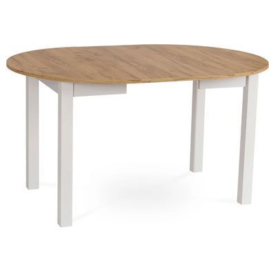 Стол кухонный раскладной MEBEL ELITE HARRY 102(142)х102 Дуб крафт/ Белый фотография