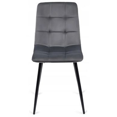 Стілець оксамитовий MEBEL ELITE PERU Velvet, Сірий фотографія