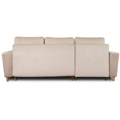 Кутовий диван лівий, оксамитовий MEBEL ELITE MATEO Velvet 248 см Бежевий Лівий фотографія