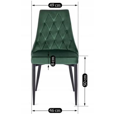Стул бархатный MEBEL ELITE CORK Velvet Зеленый фотография