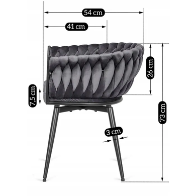 Стілець поворотний оксамитовий MEBEL ELITE LILI Velvet Сірий фотографія
