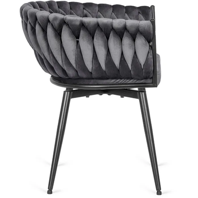Стілець поворотний оксамитовий MEBEL ELITE LILI Velvet Сірий фотографія