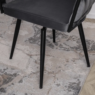 Стілець поворотний оксамитовий MEBEL ELITE LILI Velvet Сірий фотографія
