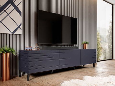 ТВ Тумба NOVA RTV Cama 186 Синій Мат фотографія