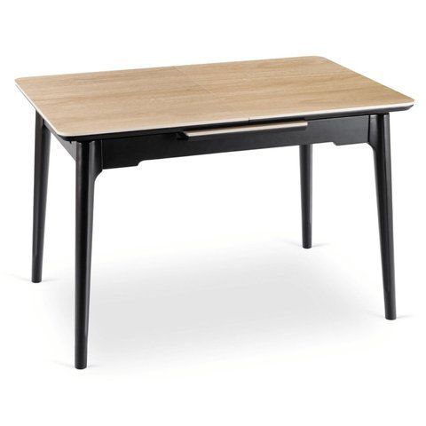 Стіл розкладний MEBEL ELITE SAMER 138(178)х80 см Дуб /Чорний фотографія