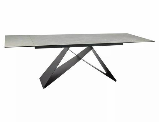 Стіл Обідній WESTIN CERAMIC Signal DIAMOND CREAM 160(240)X90 Крем Мат / Чорний Мат фотографія
