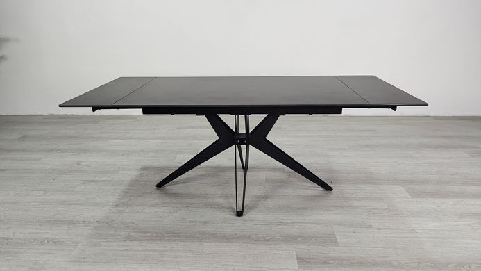 Стол раскладной VINCENT CERAMIC Intarsio 140(200)*90 графит мат/черный фотография