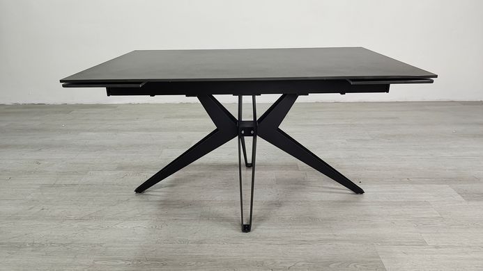 Стол раскладной VINCENT CERAMIC Intarsio 140(200)*90 графит мат/черный фотография
