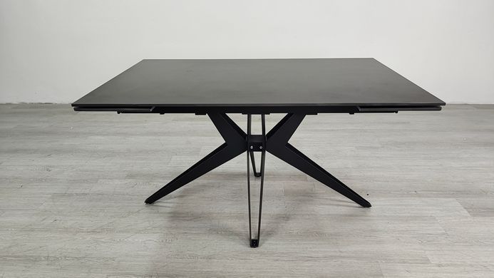 Стол раскладной VINCENT CERAMIC Intarsio 140(200)*90 графит мат/черный фотография