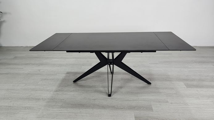 Стол раскладной VINCENT CERAMIC Intarsio 140(200)*90 графит мат/черный фотография