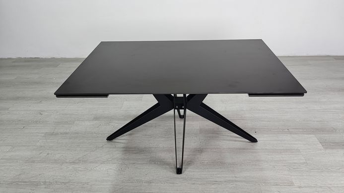 Стол раскладной VINCENT CERAMIC Intarsio 140(200)*90 графит мат/черный фотография