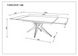 Стол раскладной VINCENT CERAMIC Intarsio 140(200)*90 графит мат/черный