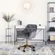 Стул офисный поворотный бархатный MEBEL ELITE MILAN Velvet Серый / Золотой