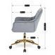 Стул офисный поворотный бархатный MEBEL ELITE MILAN Velvet Серый / Золотой