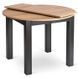 Комплект стола MEBEL ELITE HARRY 102(142)х102 см дуб Craft/черный, и 6 черных стульев PERU