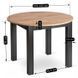 Комплект стола MEBEL ELITE HARRY 102(142)х102 см дуб Craft/черный, и 6 черных стульев PERU