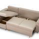 Кутовий диван лівий, оксамитовий MEBEL ELITE MATEO Velvet 248 см Бежевий Лівий
