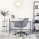 Стул офисный поворотный бархатный MEBEL ELITE MILAN Velvet Серый / Золотой