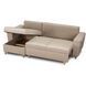 Кутовий диван лівий, оксамитовий MEBEL ELITE MATEO Velvet 248 см Бежевий Лівий