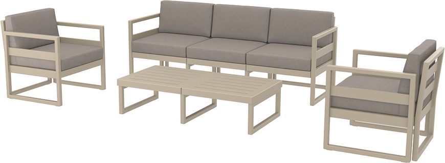 Комплект меблів для тераси Siesta Onto Mykonos Lounge Set XL Taupe Бежевий