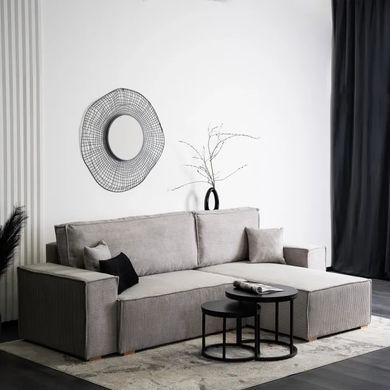 Кутовий диван універсальний MEBEL ELITE ALEX 262 см тканина Сірий фотографія
