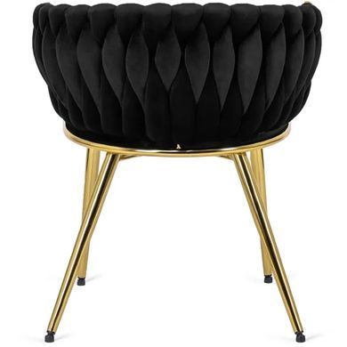 Стул бархатный MEBEL ELITE CAPRI Velvet Черный / Золотой фотография