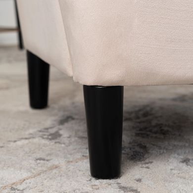 Крісло м'яке оксамитове MEBEL ELITE KLARIS 2 Velvet Беж фотографія