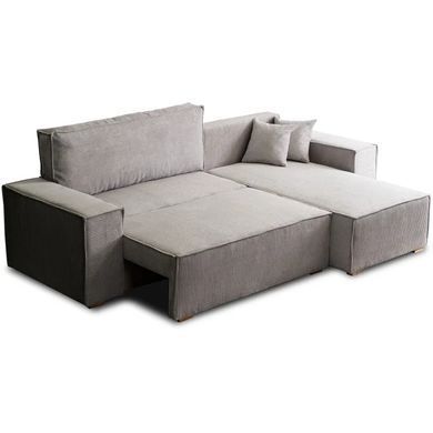 Кутовий диван універсальний MEBEL ELITE ALEX 262 см тканина Сірий фотографія