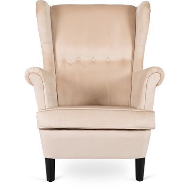 Крісло м'яке оксамитове MEBEL ELITE KLARIS 2 Velvet Беж фотографія