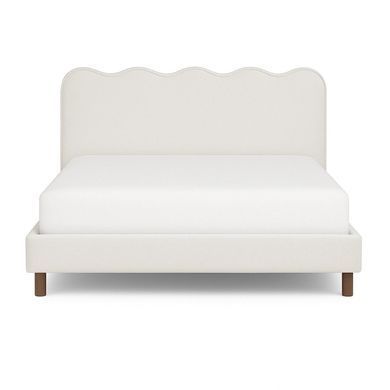 Кровать двуспальная MEBEL ELITE IZMIR 160x200 см Кремовый Букле фотография