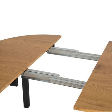 Стіл розкладний MEBEL ELITE KANTE 102(142)х102 см Дуб /Чорний фотографія