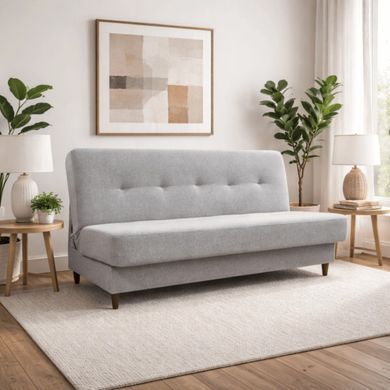Диван розкладний MEBEL ELITE ARUBA 2 188 см Світло сірий фотографія