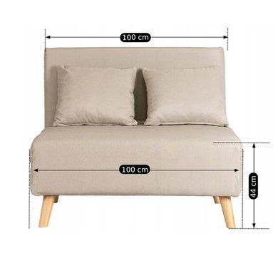 Диван розкладний MEBEL ELITE MARRY 2 тканина Беж фотографія