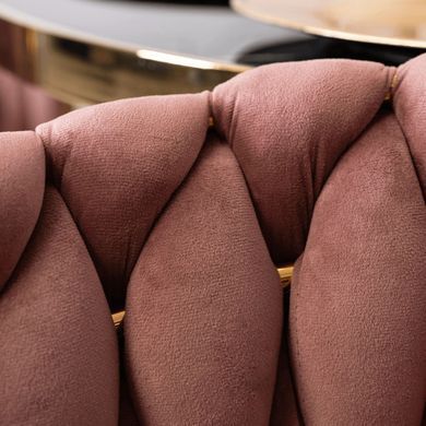 Стул бархатный MEBEL ELITE CAPI Velvet Розовый / Золотой фотография