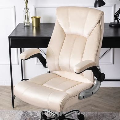 Стілець офісний поворотний оксамитовий MEBEL ELITE SORIN 2 Velvet Бежевий фотографія